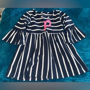 “P” dress size 2T. Nice thick material